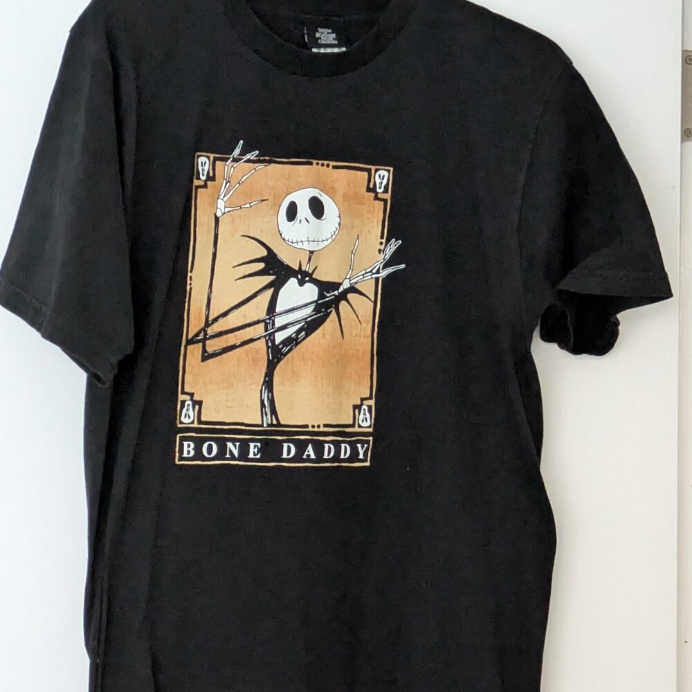 Tine Burton's Nightmare Before Christmas Disney Bone Daddy Men's large tee